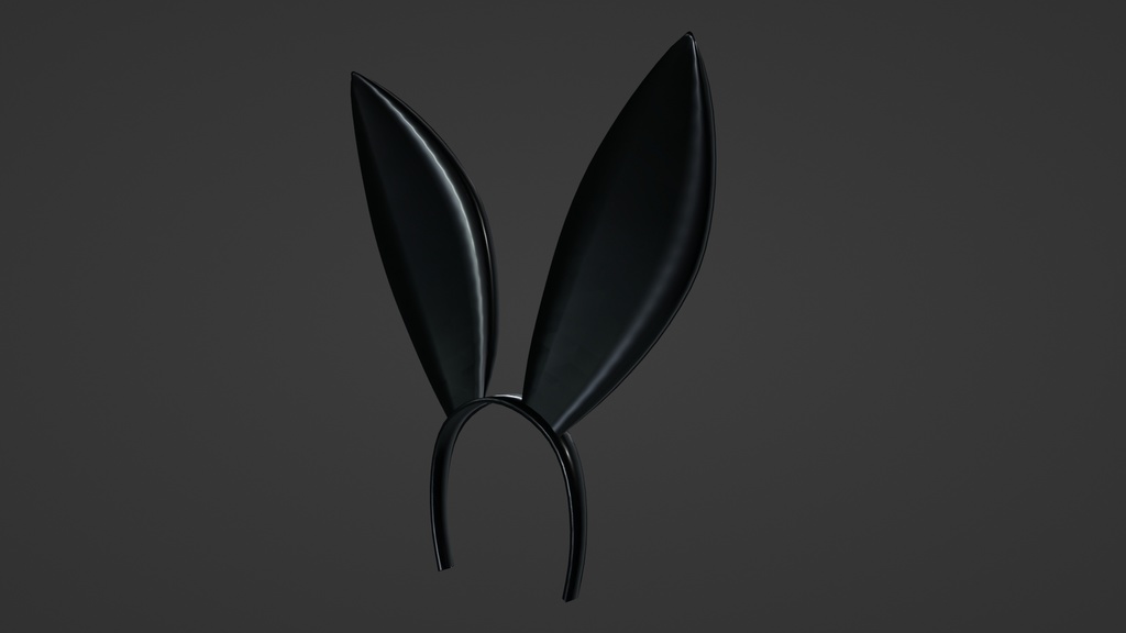 バニー耳(うさ耳) 黒/bunny ear BK