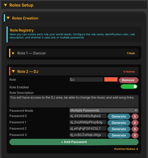 Keypad, Role & Permission System ๐