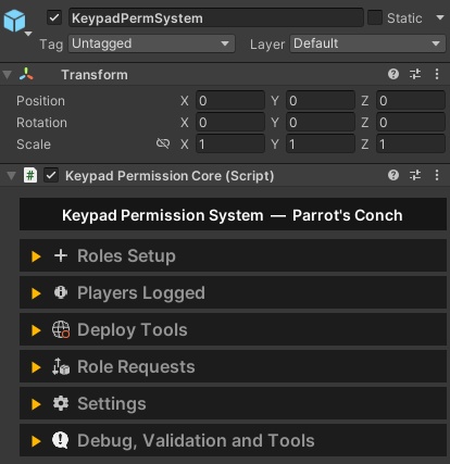 Keypad, Remote Role & Permission System 🔐