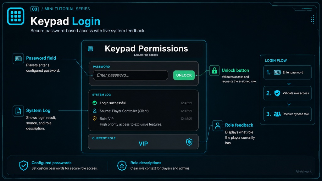 Keypad, Remote Role & Permission System 🔐