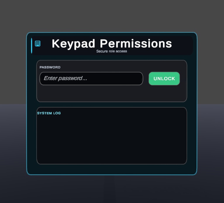 Keypad, Remote Role & Permission System 🔐