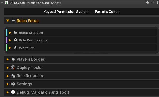 Keypad, Remote Role & Permission System 🔐