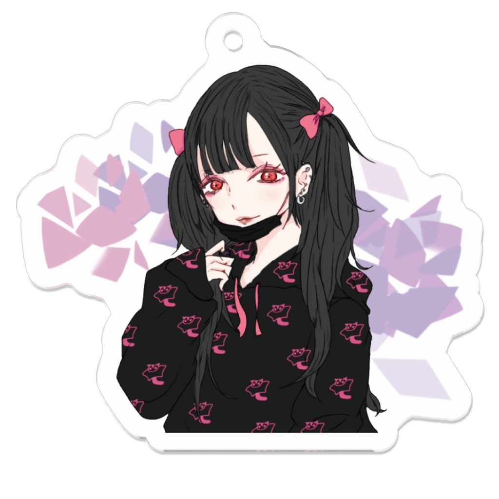 地雷系女子の桃子 フクロモモンガ柄パーカー 33cha みみちゃ Booth