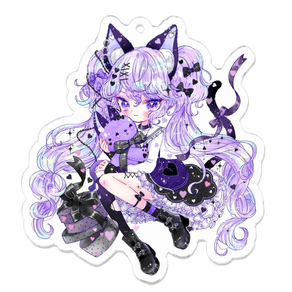 夜迷ゆらアクリルキーホルダー(コーティングあり)