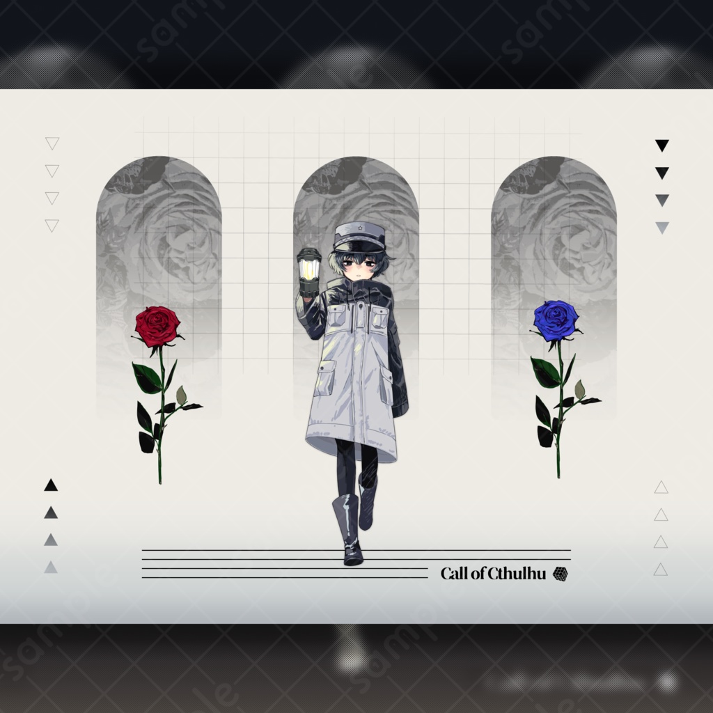 【素材】立ち絵位置の目安に!ウェルカムローズ