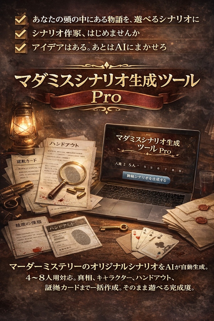 マダミスシナリオ生成ツール Pro