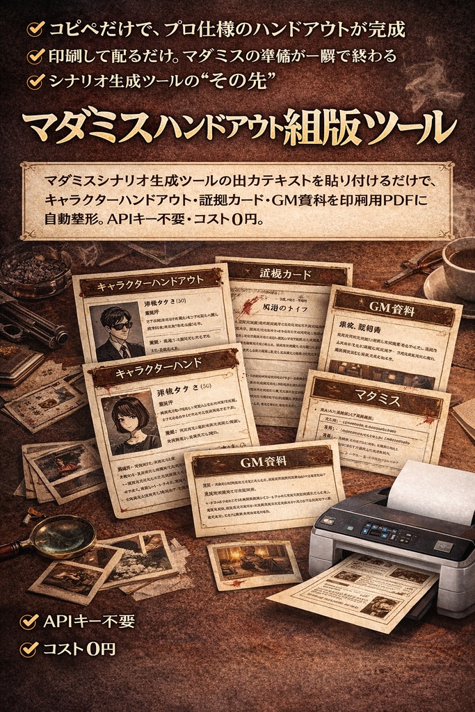 マダミスハンドアウト組版ツール