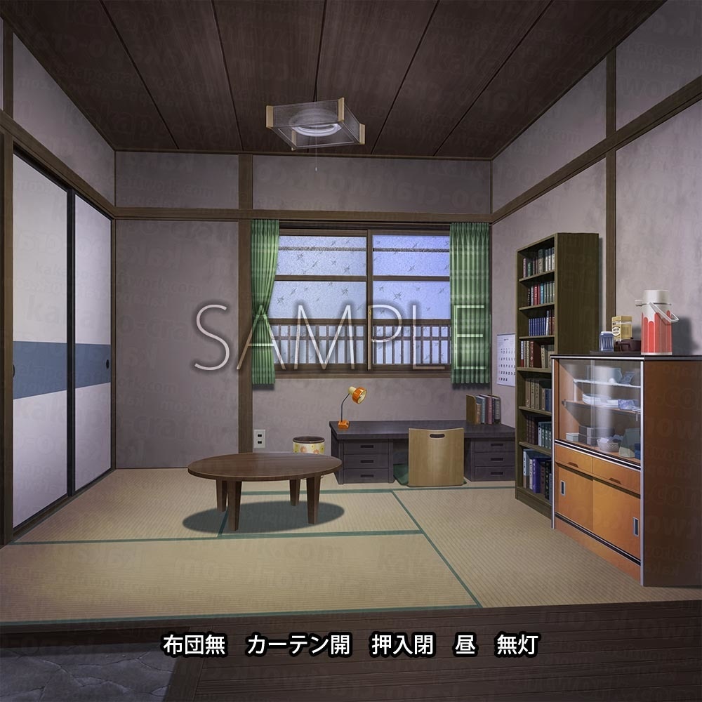 背景素材 昭和っぽい四畳半アパート PSDのみ