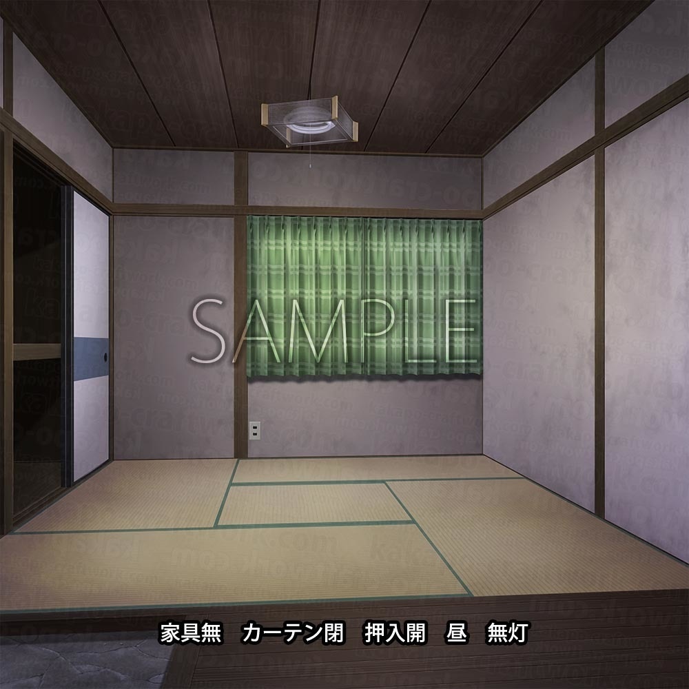 背景素材 昭和っぽい四畳半アパート PSDのみ