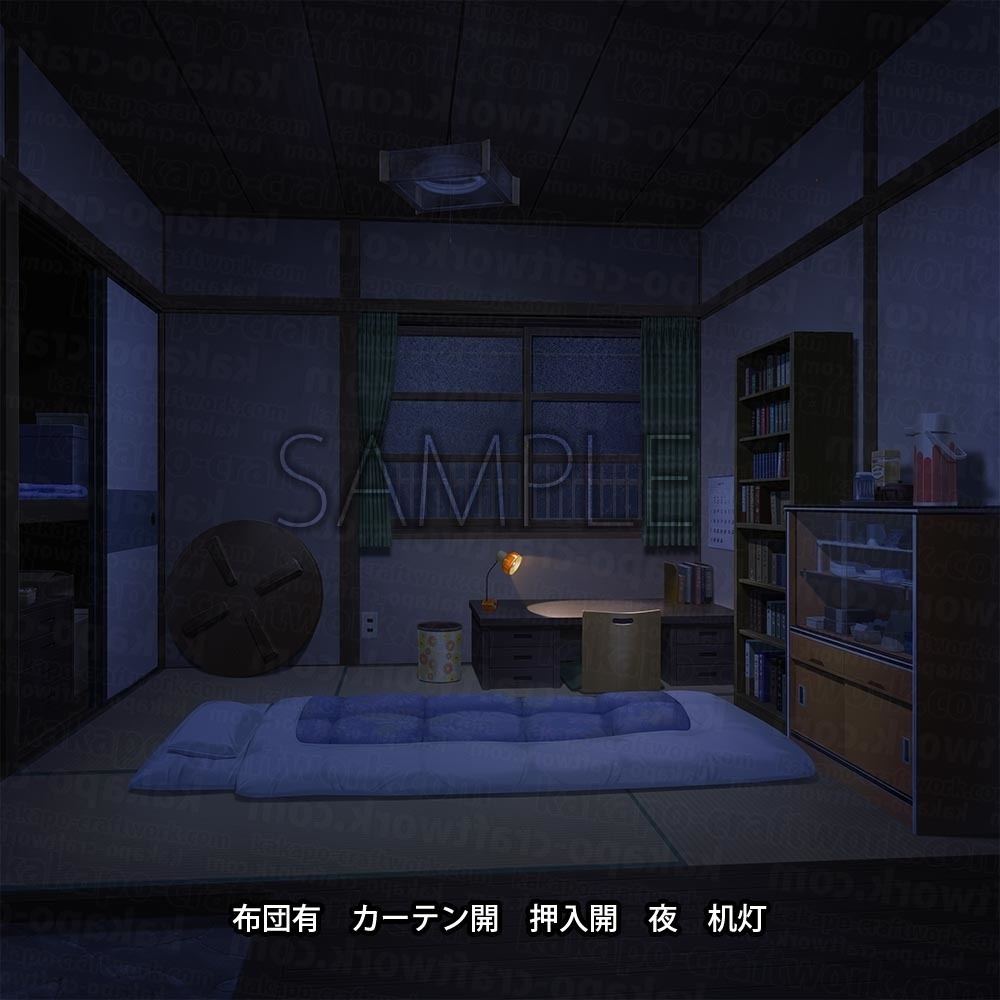 背景素材 昭和っぽい四畳半アパート PSDのみ