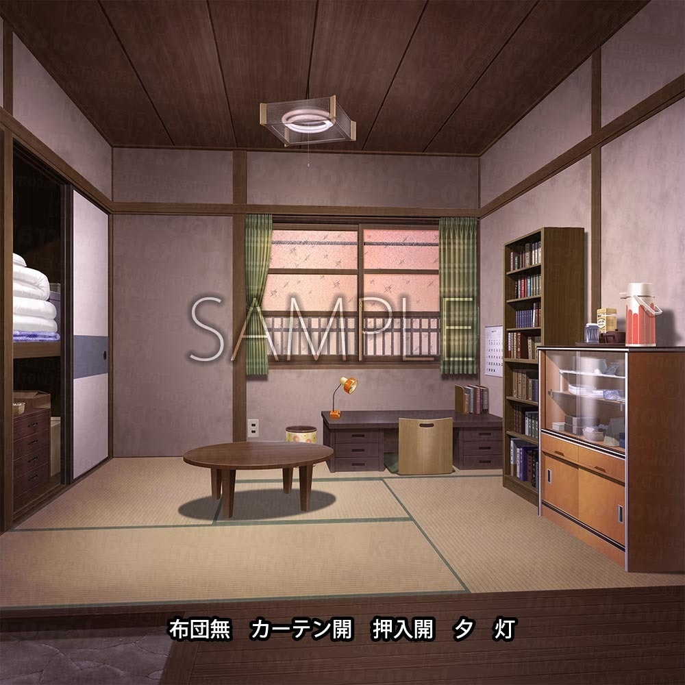 背景素材 昭和っぽい四畳半アパート PSDのみ