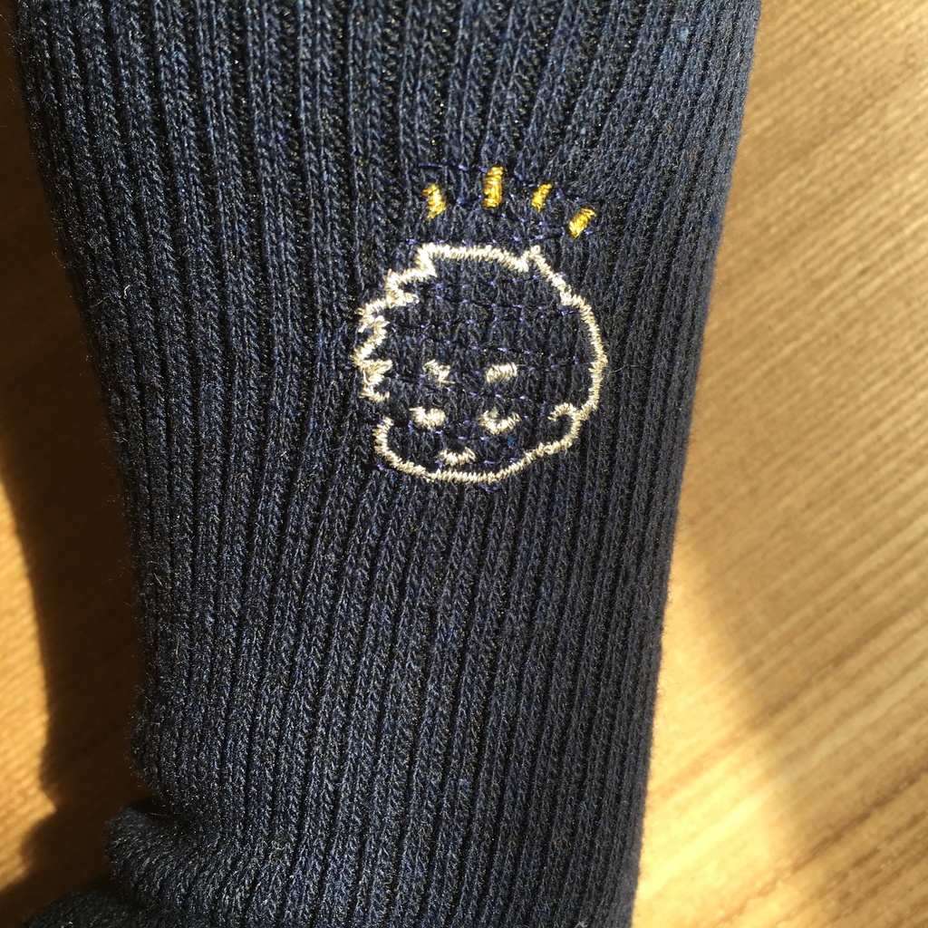 刺繍ソックスとポーチ