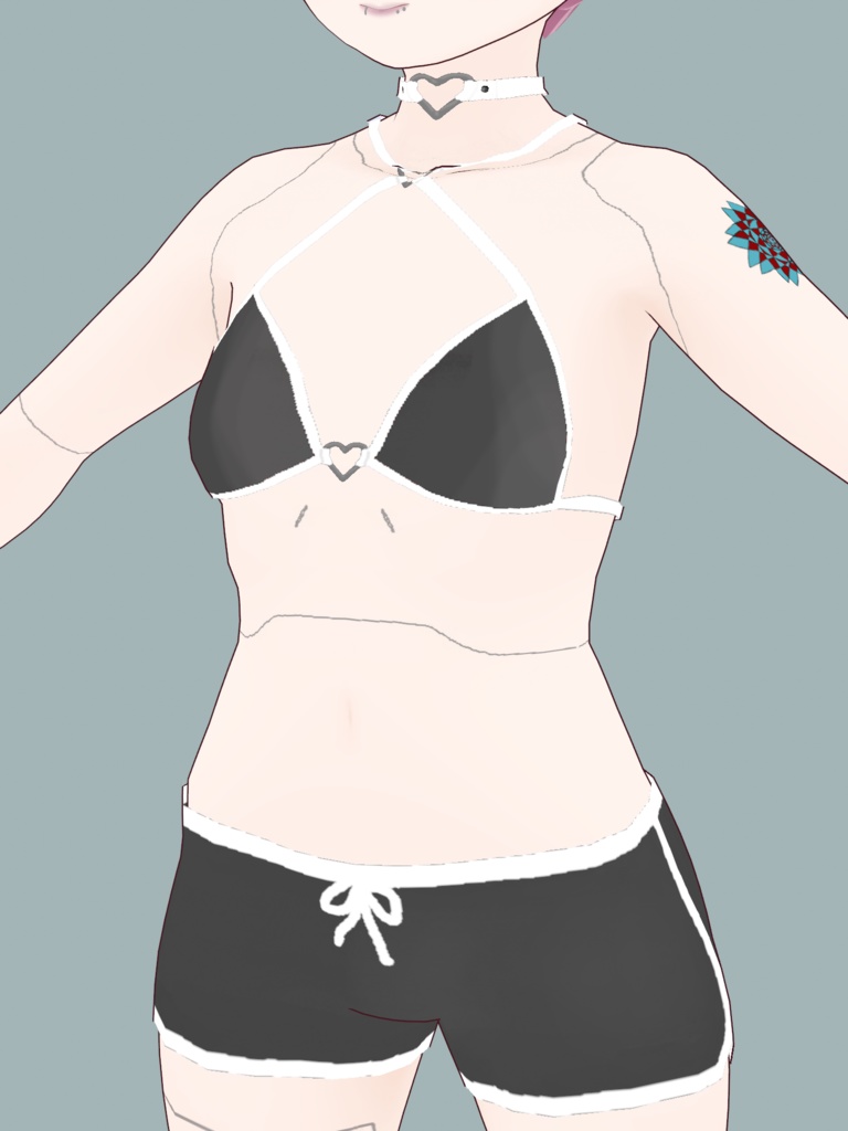 【VRoid】カラーチェンジできる水着セット