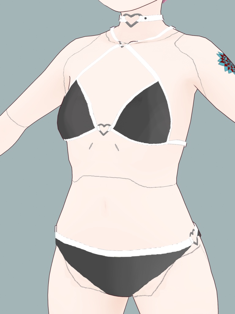 【VRoid】カラーチェンジできる水着セット