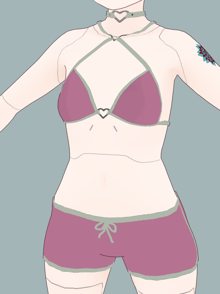 【VRoid】カラーチェンジできる水着セット