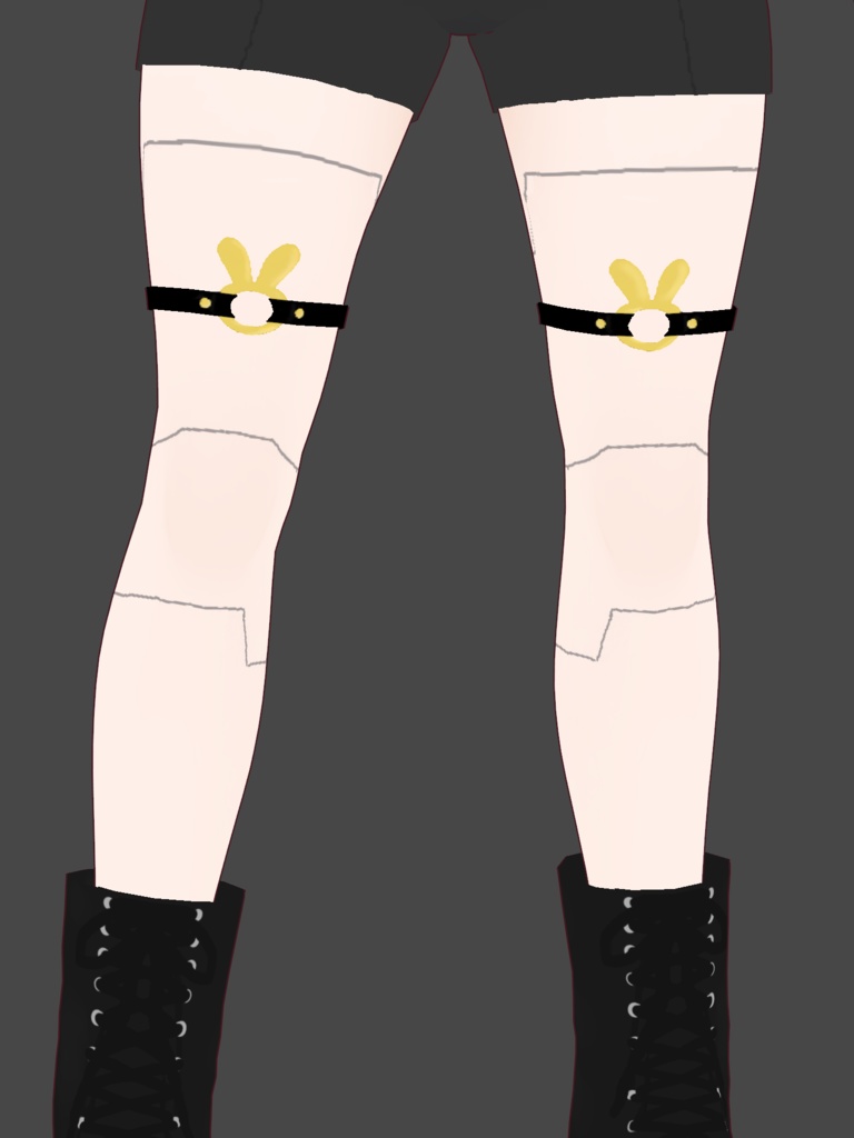 【VRoid】うさぎチョーカー&ガーターセット
