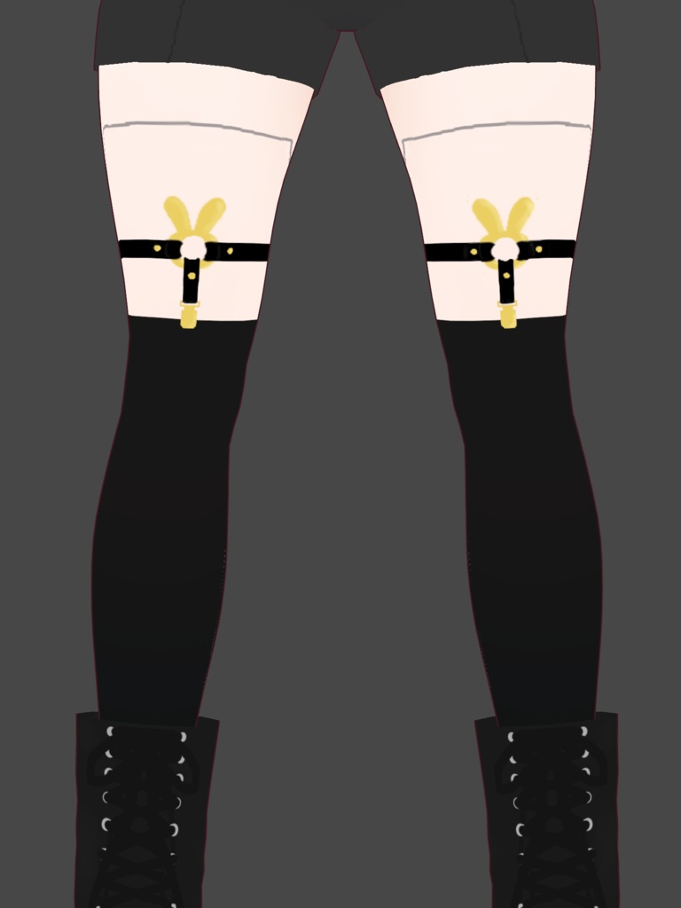 【VRoid】うさぎチョーカー&ガーターセット