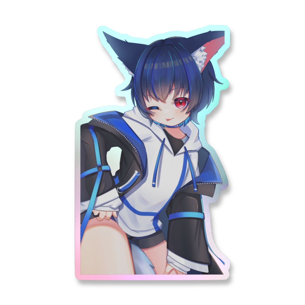 蒼雨アオイ オーロラスマホステッカー