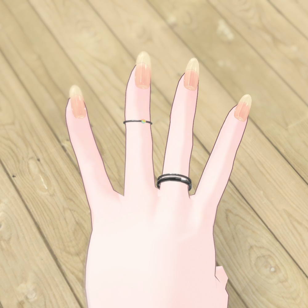 【無料】三角モチーフ指輪 4種 VRChat想定