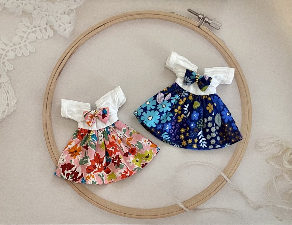 【1/12ドール】花柄ワンピース