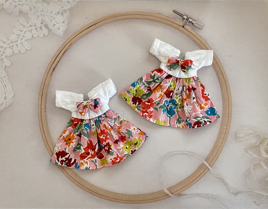 【1/12ドール】花柄ワンピース