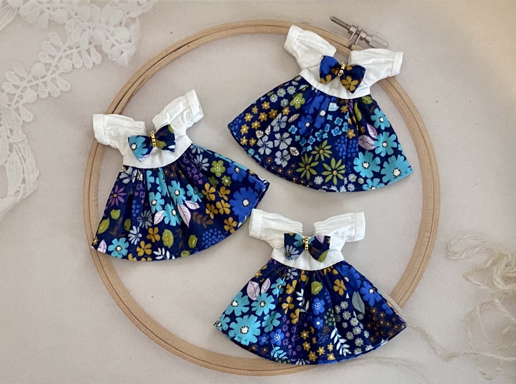 【1/12ドール】花柄ワンピース