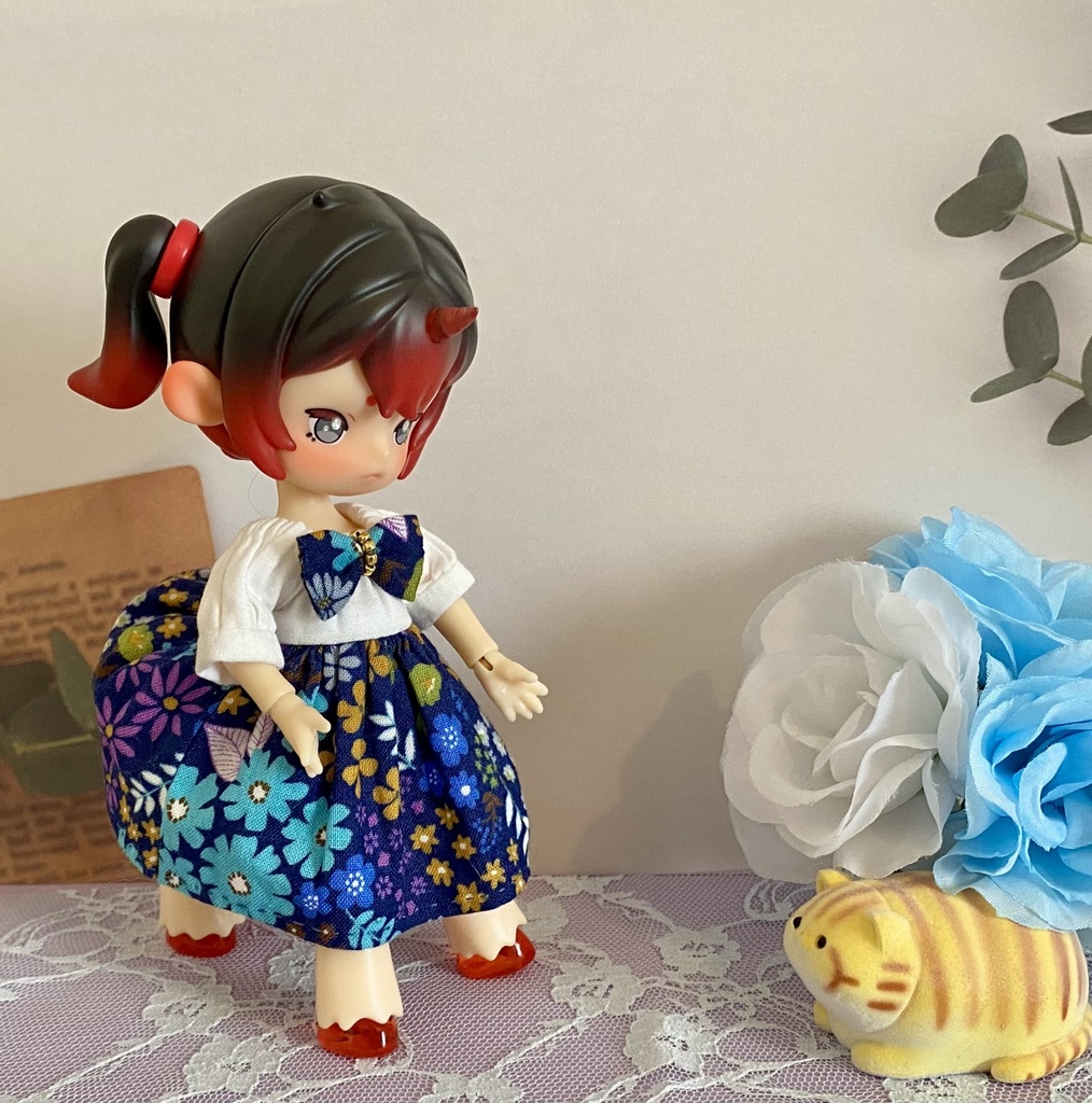 【1/12ドール】花柄ワンピース