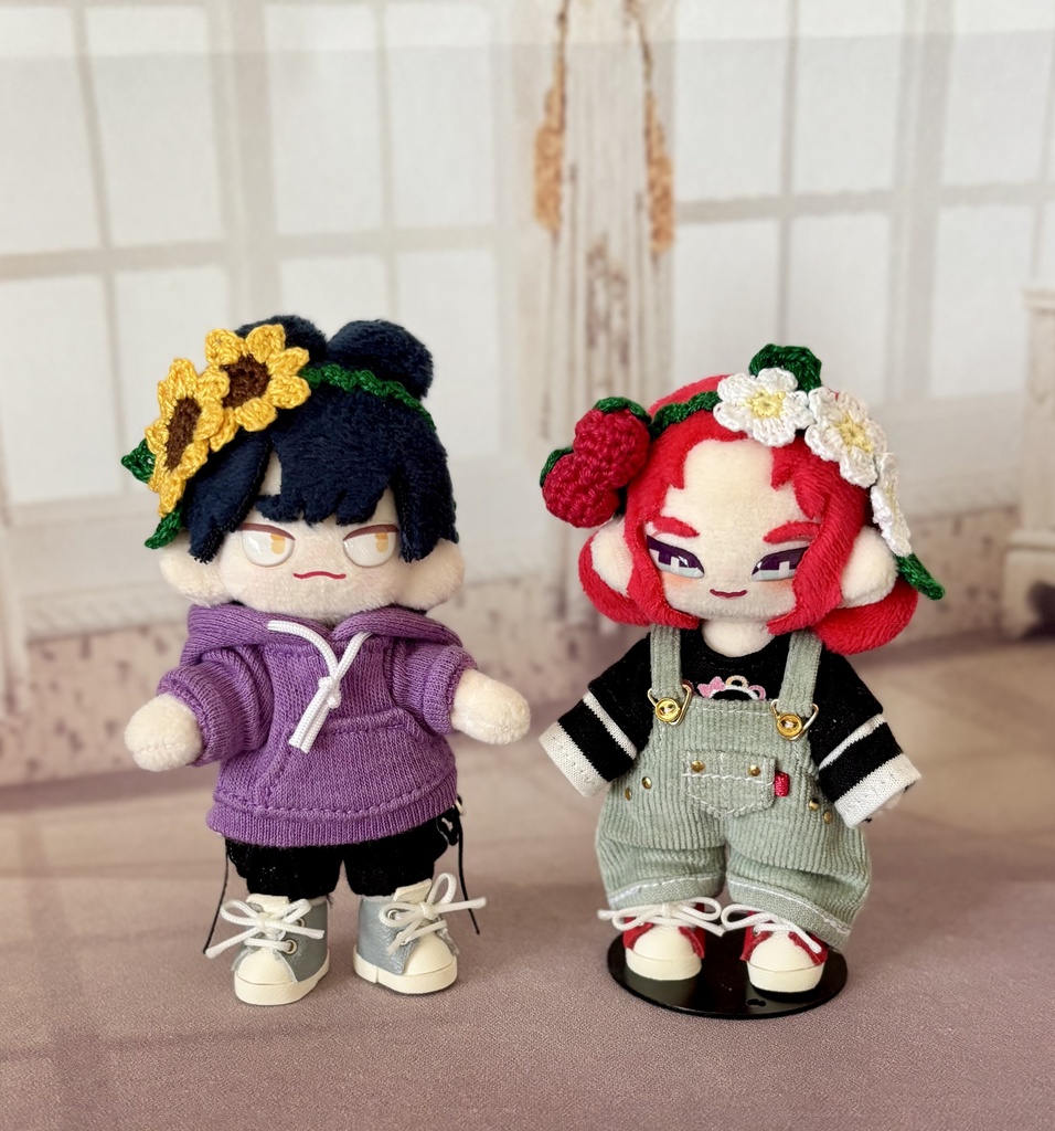 【ぬいドール用】カンカン帽(ひまわり、いちご)