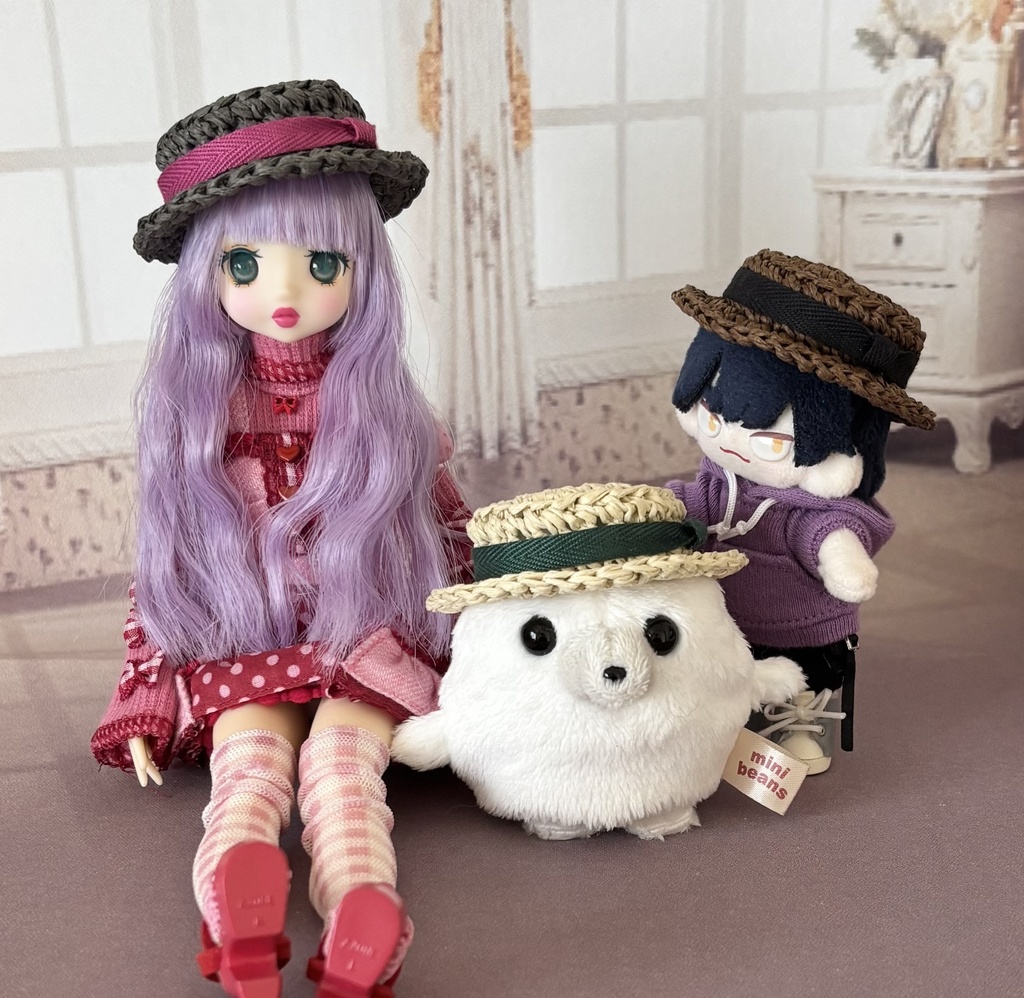 【ぬいドール用】シンプルカンカン帽