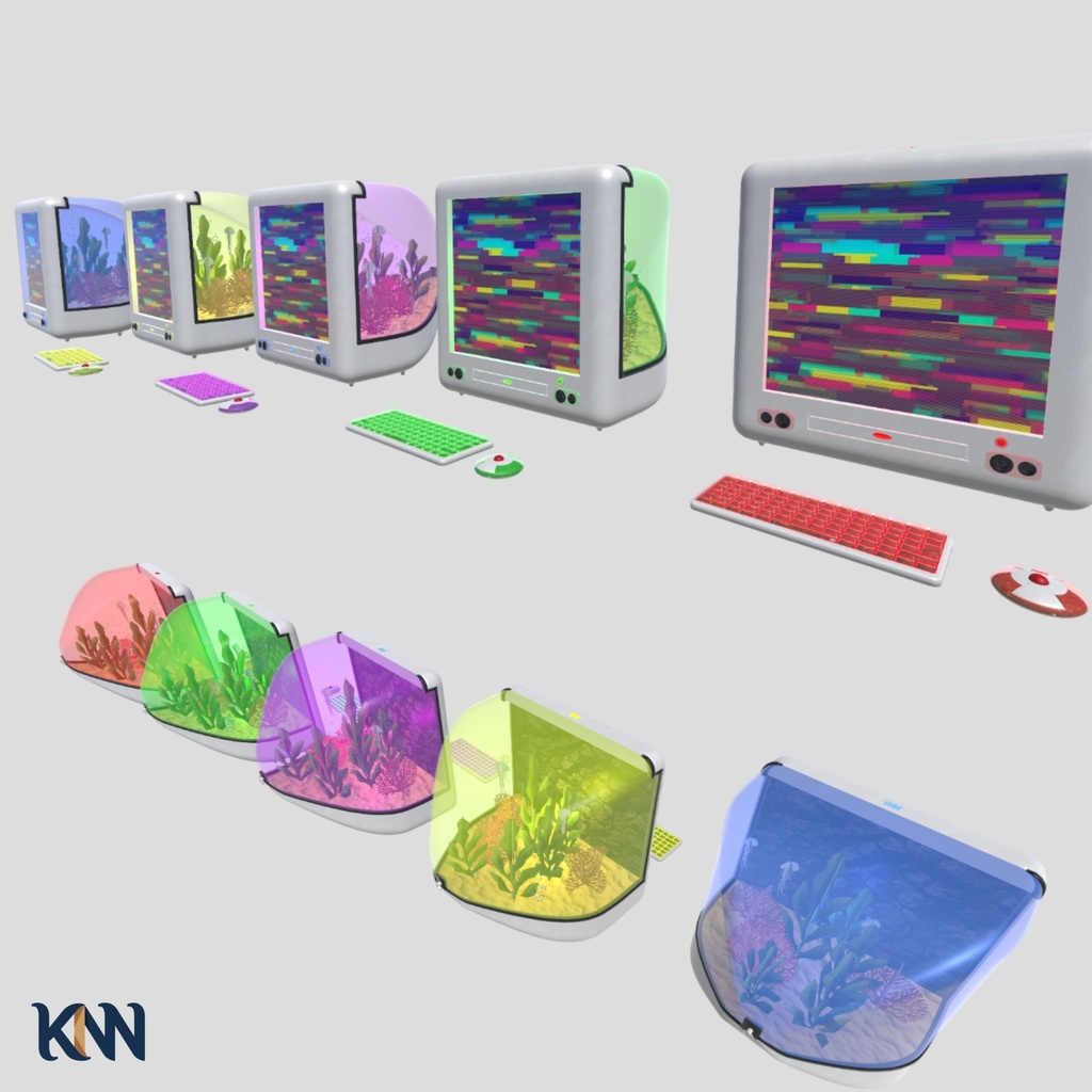 【無料】3Dモデル『レトロPC』