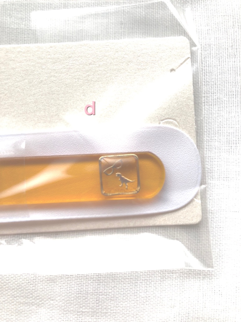 ガラス製爪やすりモチーフ付き(黄色)