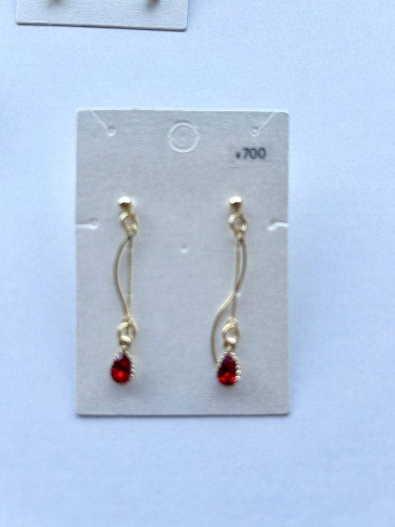 推し色ガラスチャームピアス