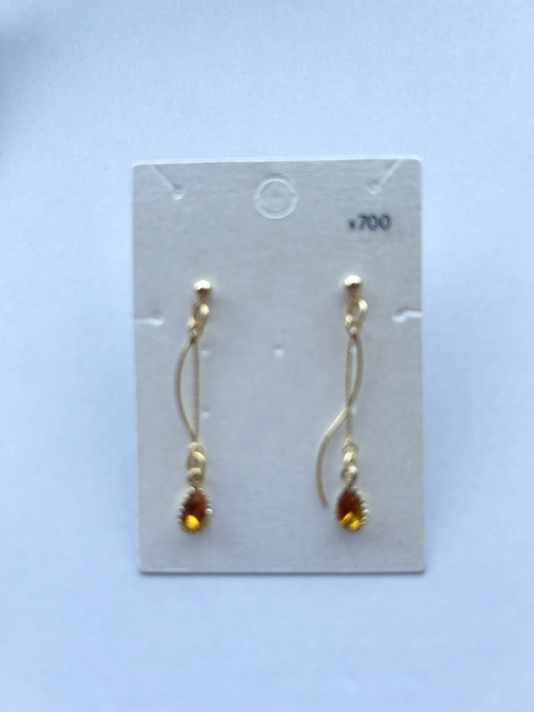 推し色ガラスチャームピアス