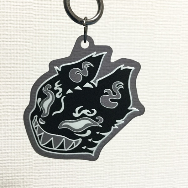 アクリルキーホルダー【黒狐】