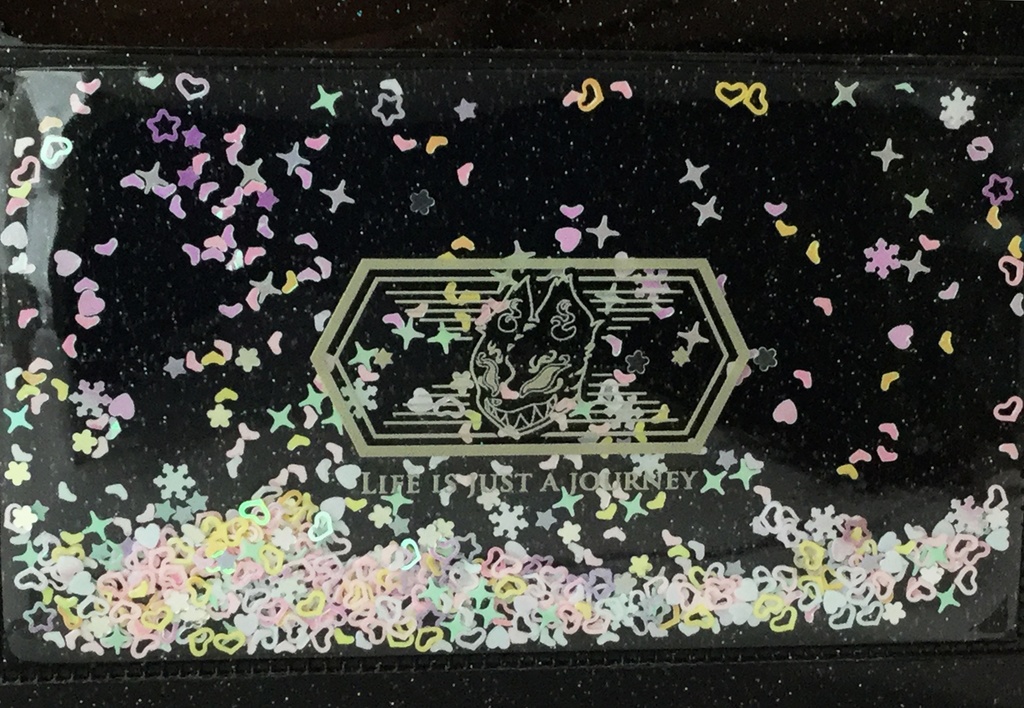 グリッター入り ラメ・ブラックboxバック