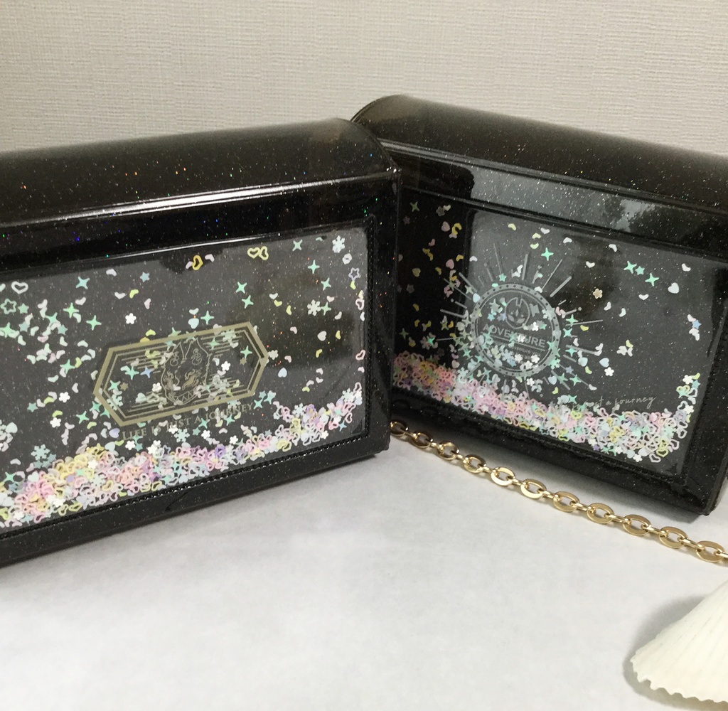 グリッター入り ラメ・ブラックboxバック