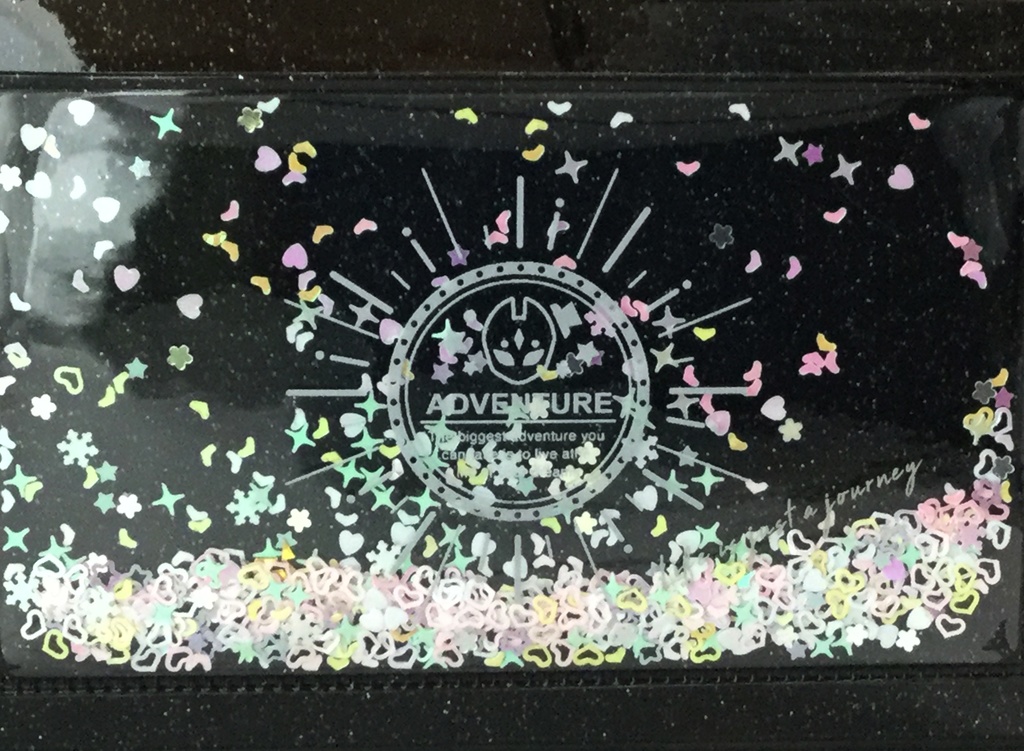 グリッター入り ラメ・ブラックboxバック