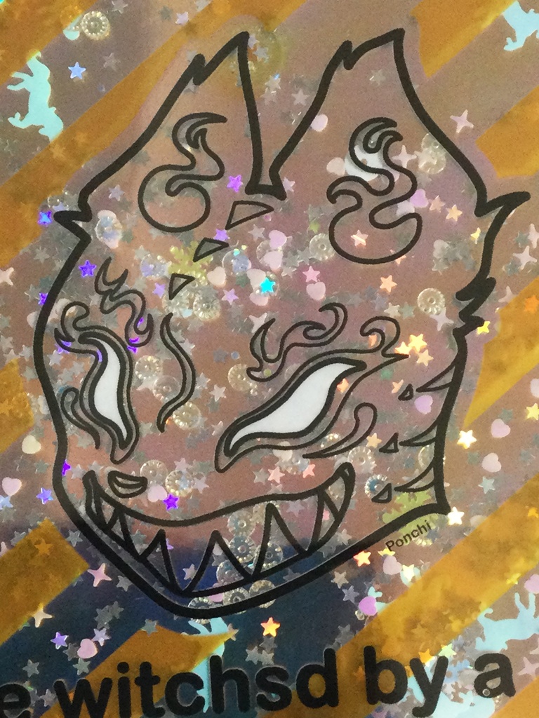 黒狐のオーロラ クラッチバッグ