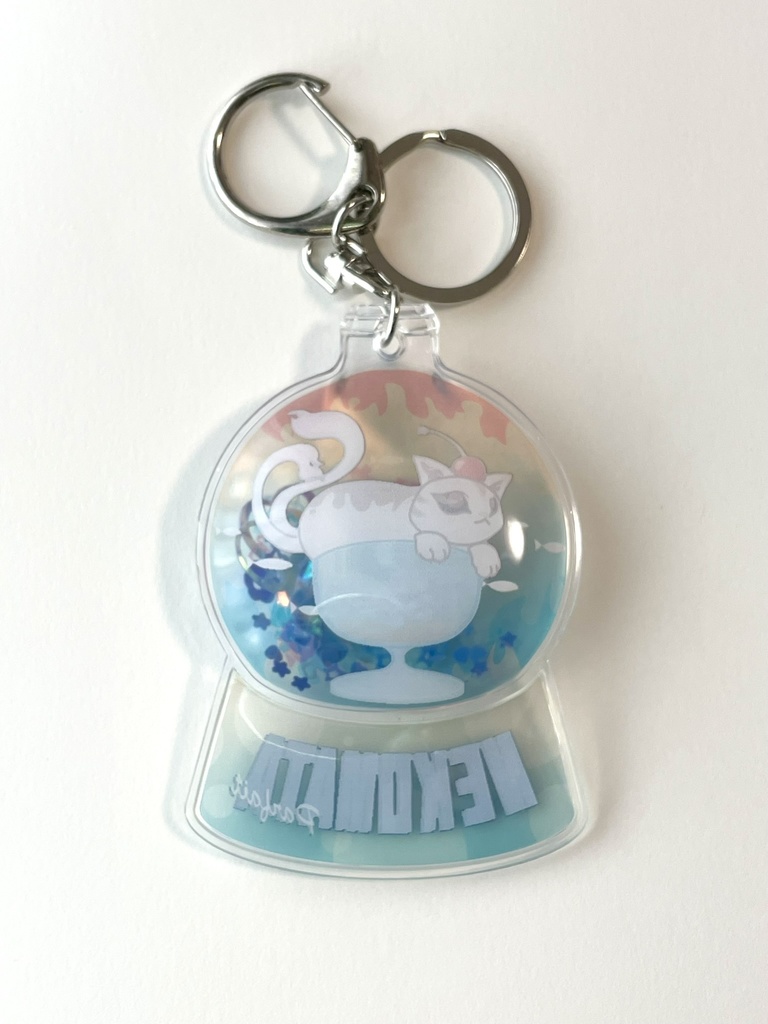 猫又パフェ ウォーターマジックボールキーホルダー