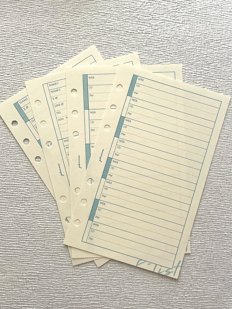 P○&ア○レス帳 リフィル【セット品】