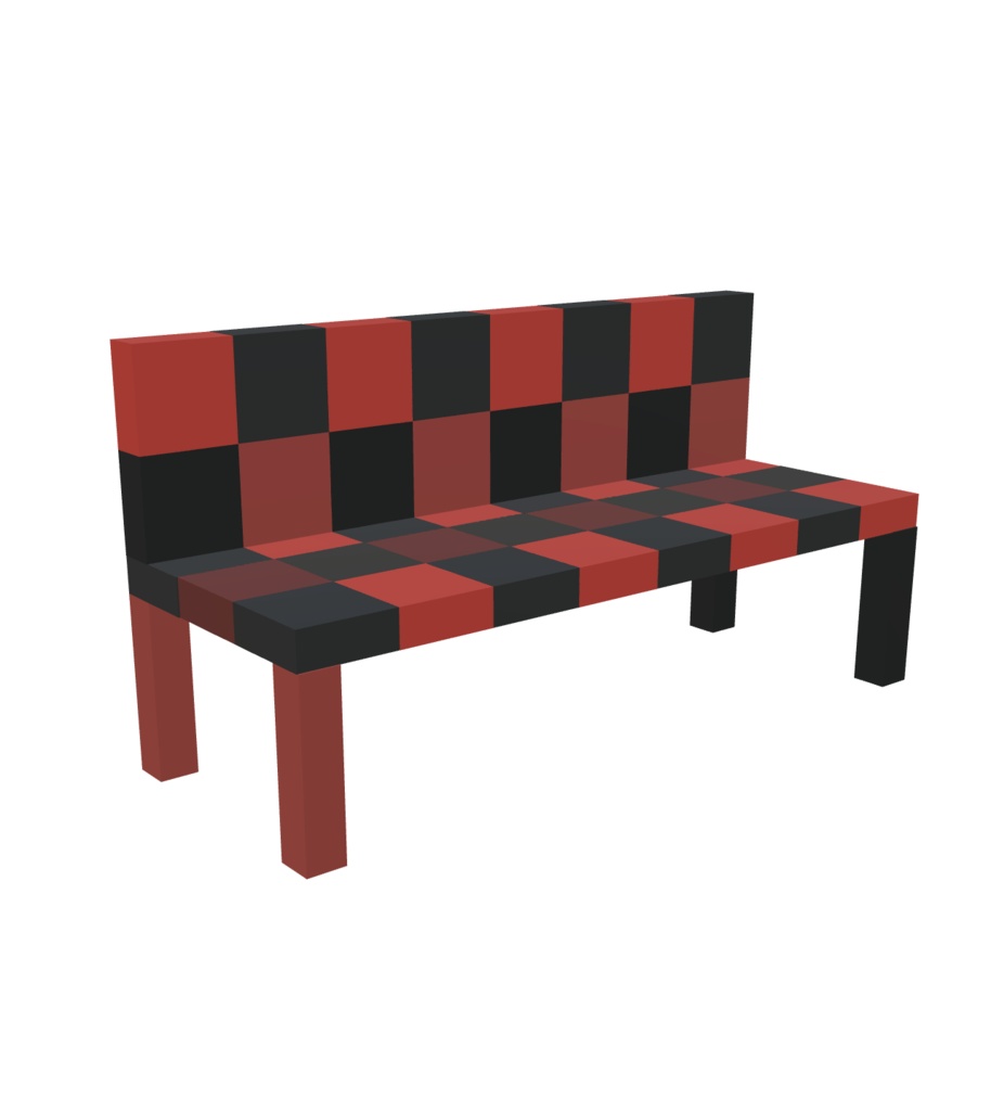 座れる椅子-黒&赤