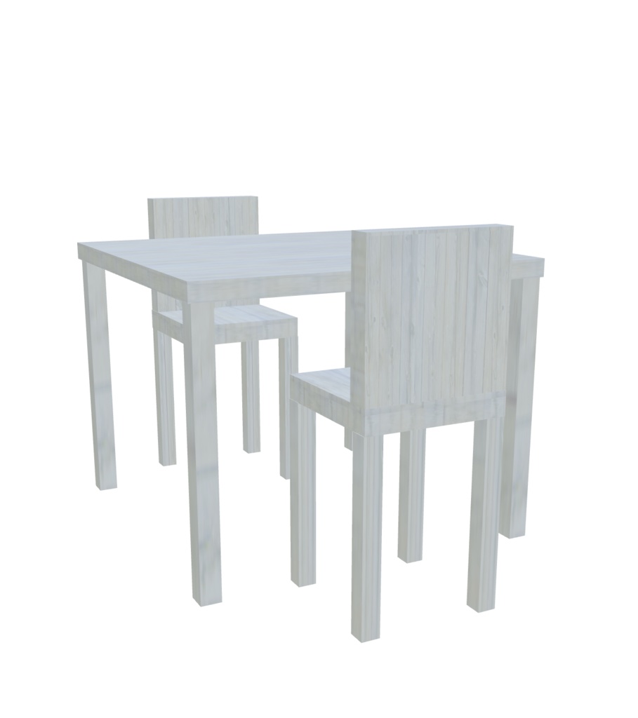 白い椅子&テーブルset