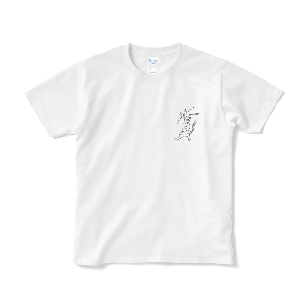 ゆじネコ黒閃Tシャツ 白