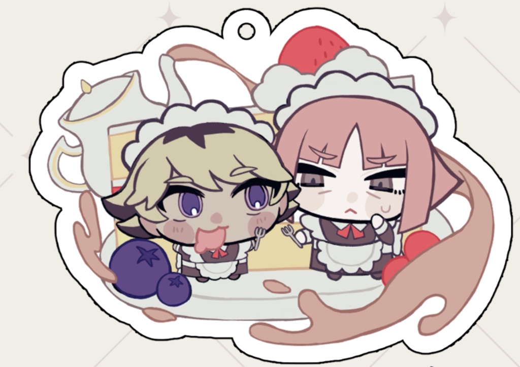 下空メイドアクリルキーホルダー