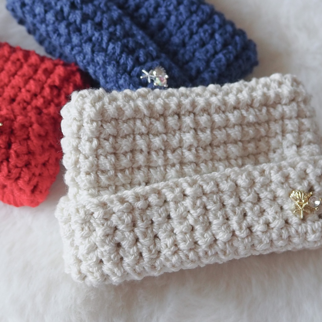 マリンカラーサマーニット帽子