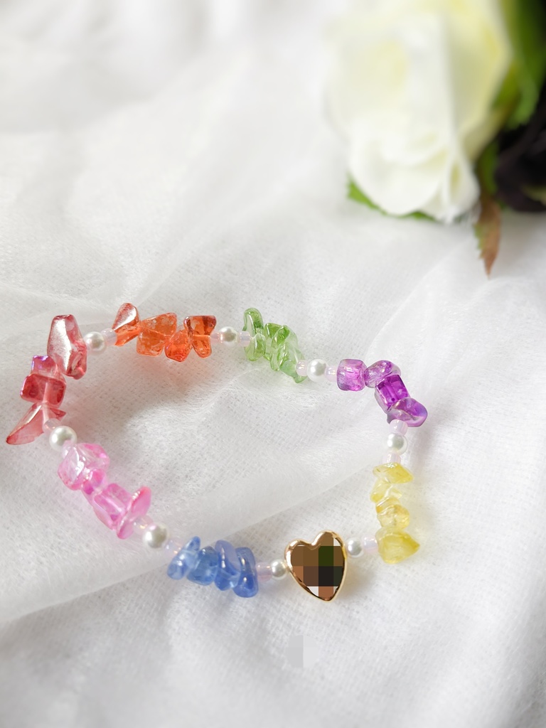 7色 ゴムブレスレット