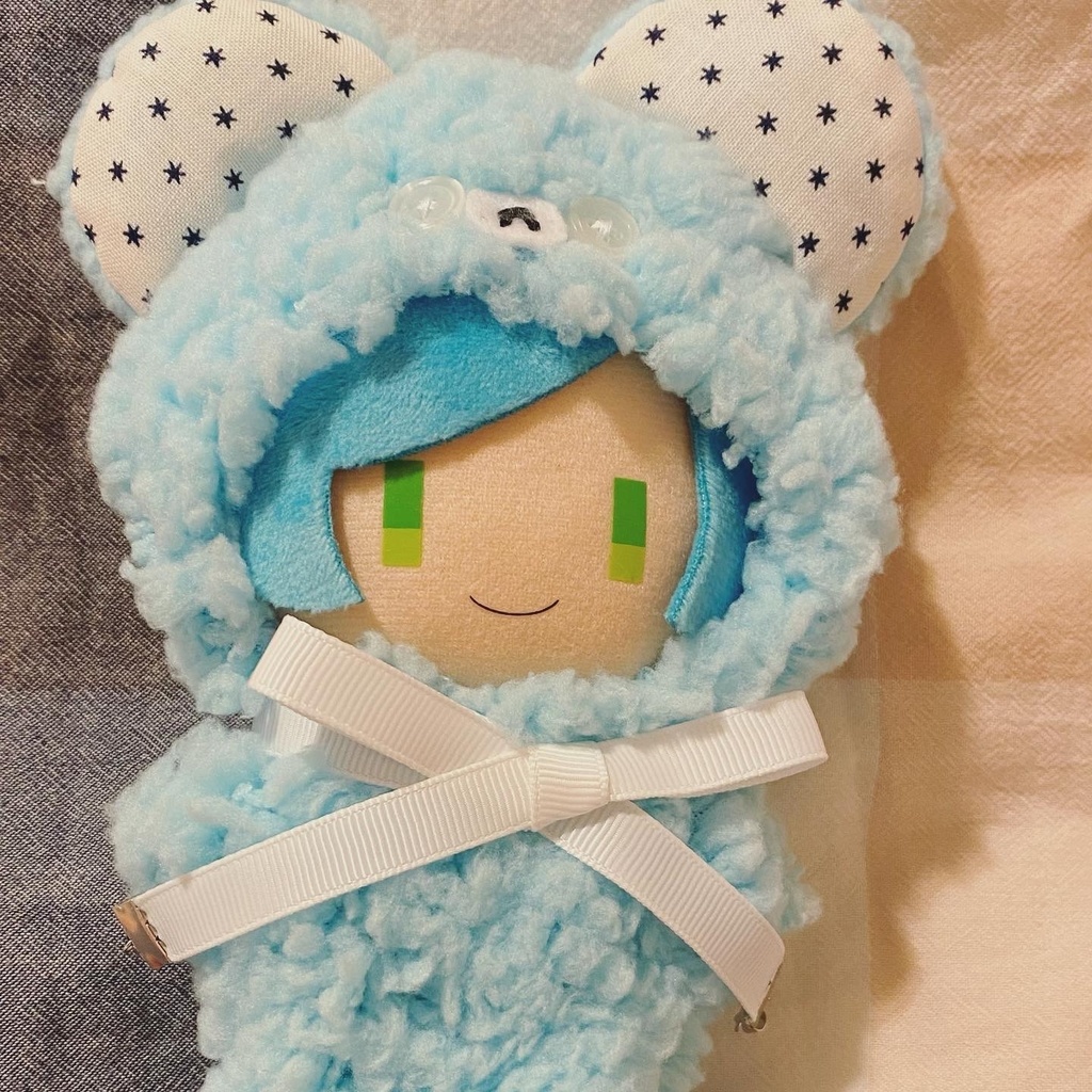 みずいろくまのきぐるみぬい服