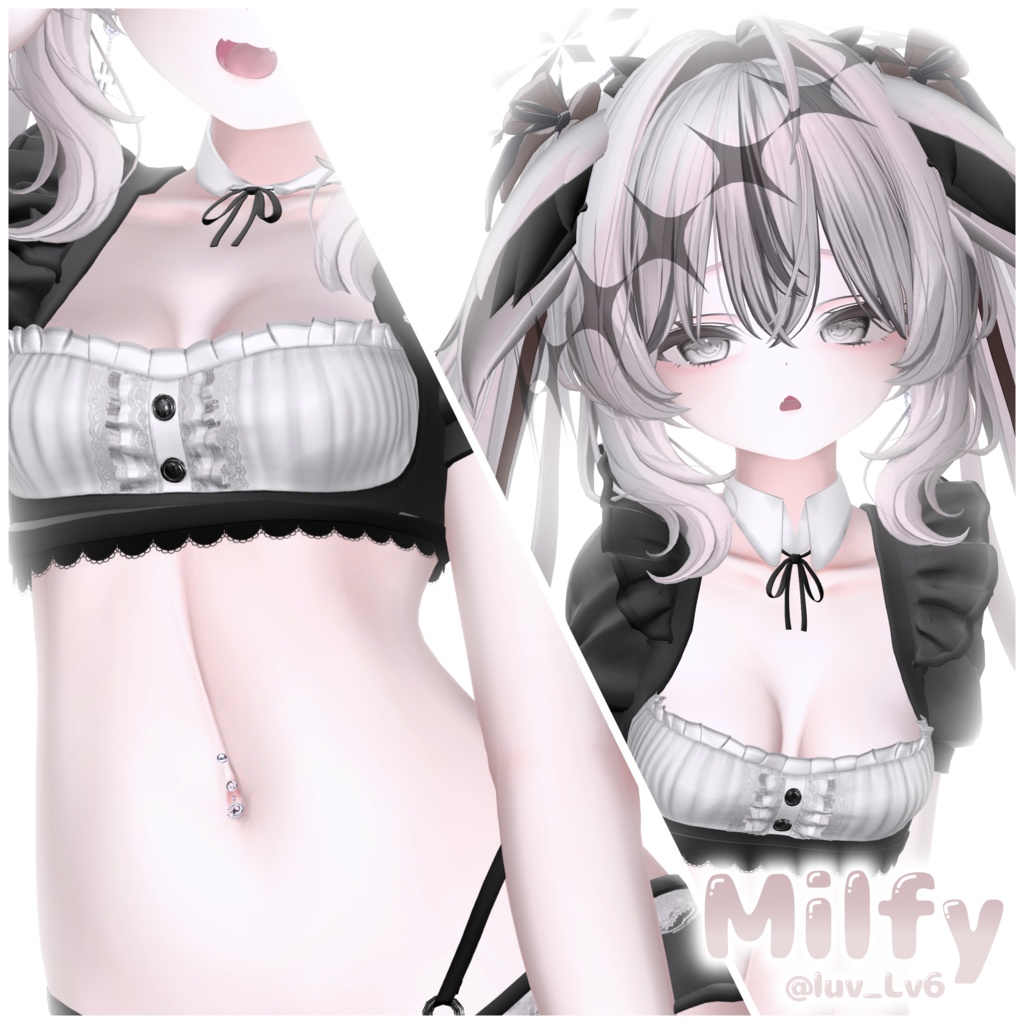 🫧Sugar Moon - Pierce & Navel Jewelry Set【10アバター対応】