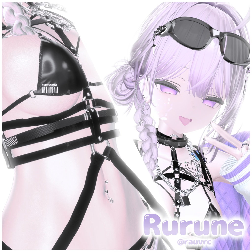 🫧Sugar Moon - Pierce & Navel Jewelry Set【10アバター対応】