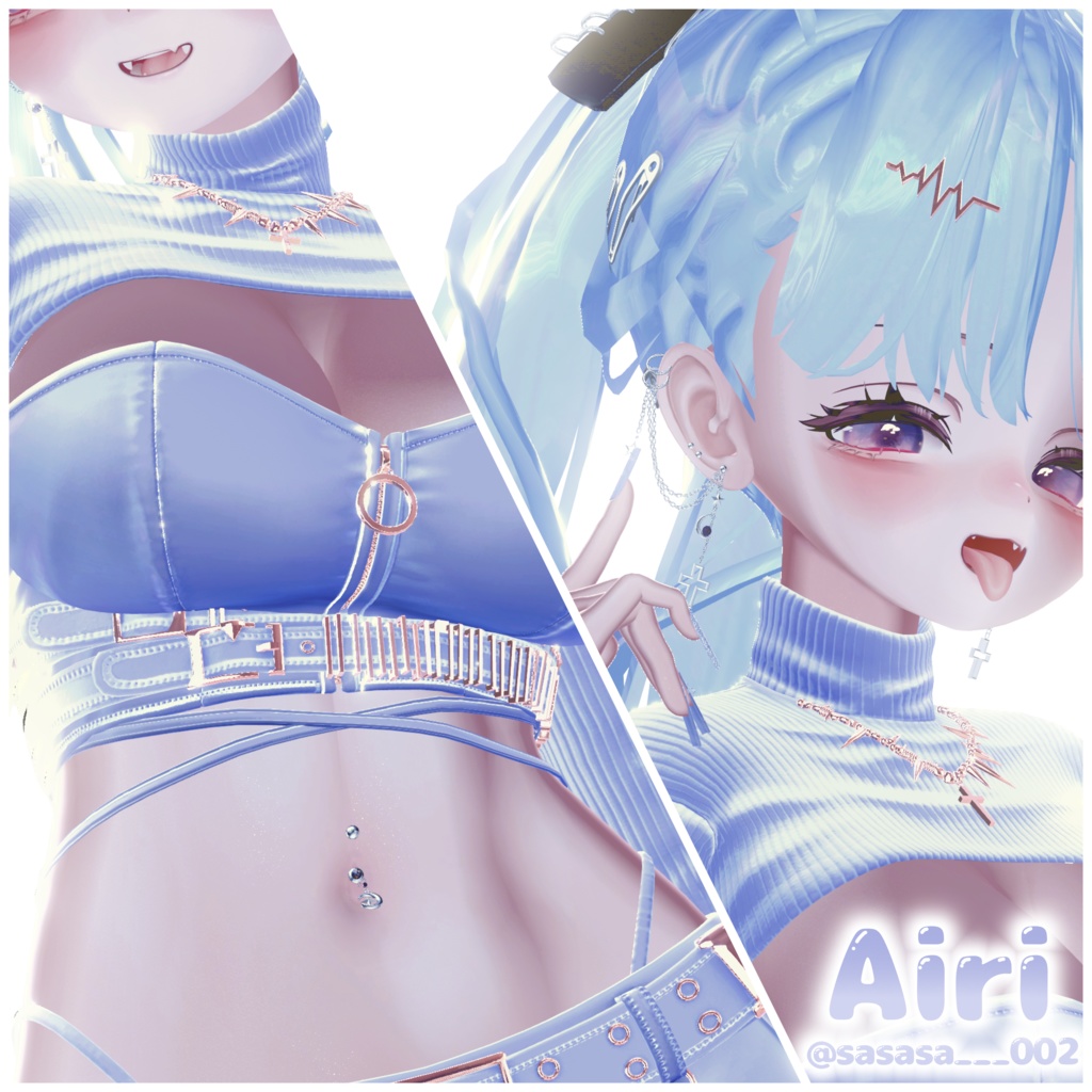 🫧Sugar Moon - Pierce & Navel Jewelry Set【10アバター対応】